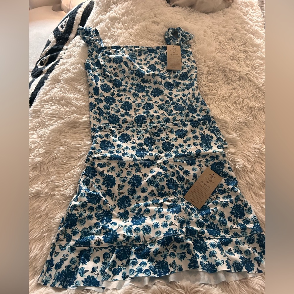 Albion Blue and White Floral Swim